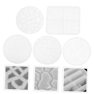 Didiseaon 1 Set Coaster Silicone Mold Resin Molds Crystal Tray Crystal Coasters Epoxy Molds Silicone Molds for Resin Round Silicone Casting Mold Coaster Mold DIY Accessories Handmade Mold