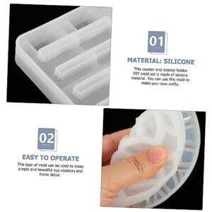Didiseaon 1 Set Coaster Silicone Mold Resin Molds Crystal Tray Crystal Coasters Epoxy Molds Silicone Molds for Resin Round Silicone Casting Mold Coaster Mold DIY Accessories Handmade Mold