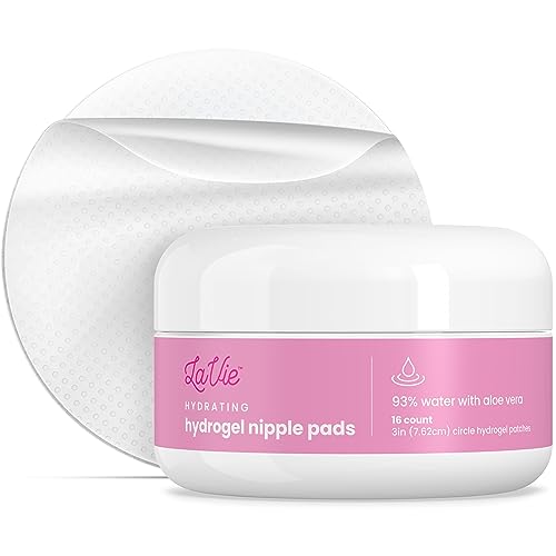 LaVie™ Hydrogel Nipple Pads for Breastfeeding - Nipple Cooling Gel Pads for Breastfeeding, Hydrogel Pads for Sore Nipple Relief Breastfeeding - Aloe Vera Infused Nipple Gel Soothing Pads -