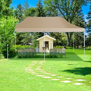 COBIZI 10x20 Pop Up Canopy Tent with 6 Removable Sidewalls, Easy Up Commercial Canopy, Waterproof and UV50+ Gazebo with Portable Bag, Adjustable Leg Heights,Party Tents for Parties