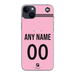 football phone case miami usa customize your name and number silicone transparent - compatible iphone and samsung (iphone xr)