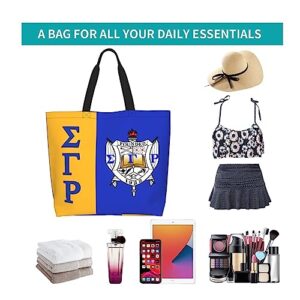 Sisterhood Sigma Gamma Rho Tote Bag For Women Travel Work Beach Shopping Grocery Large Totes Reusable Handbags Shoulder Bags