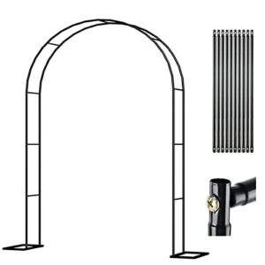 indoor/outdoor garden arches trellis archway rose arch climbing plants frame 120/140/180/200/240/260/280/300/350cm wide pergola arbor for garden decoration wedding party ( color : white , size : 137.5