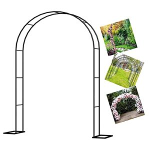 strong plant support archway garden arch with base strong stable metal steel frame climbing plants arch trellis rose flower arch indoor outdoor arbor pergola arbor self assembly 220/230cm high (color