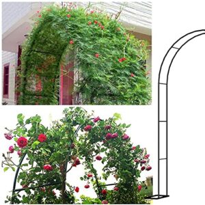 Extra Wide Garden Arch Trellis Rose Flower Arch Wedding Archway Frame Arbour Decorative for Vines Lights Vegetables Archway Entrance Elegant Decorations DIY Width Size (Color : Black, Size : 70.5" X