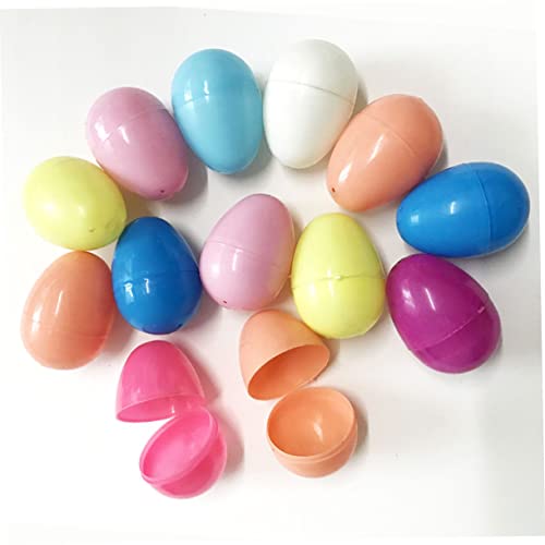 DIY Gift 48 Pcs Playset Basket Gift Candy Toys Surprise Easter Egg Simulation Egg Open Egg Toy Decorate Party Supplies to Open Egg Shell Child Inflatable Toy