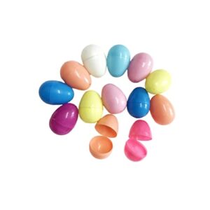 DIY Gift 48 Pcs Playset Basket Gift Candy Toys Surprise Easter Egg Simulation Egg Open Egg Toy Decorate Party Supplies to Open Egg Shell Child Inflatable Toy