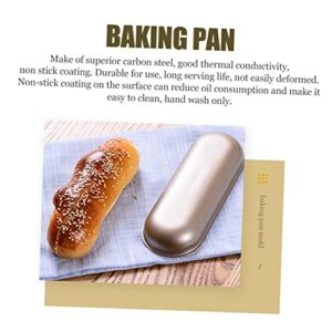 Hemoton 3pcs Bread Mold Mini Hot Dogs Metal Dies Mini Griddle Hot Dog Baking Mold Big Muffin Pan Hot Dog Trays Long Bread Baking Mold Hot Dog Baking Pan Bread Baking Pan French Bakeware