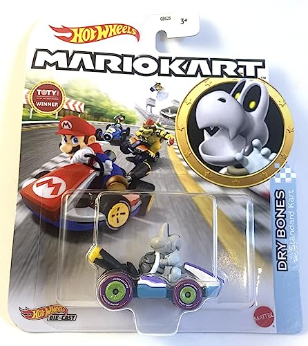 Hot Wheels - Mario Kart - Dry Bones - Standard Kart - Toty - Mint/NrMint Ships Bubble Wrapped in a Sized Box