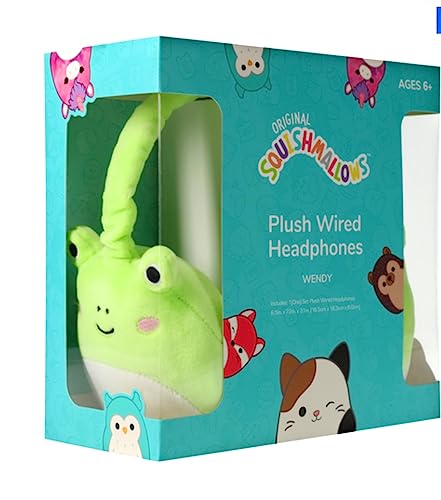 Squishmallows Wendy The Frog Wired Headphones