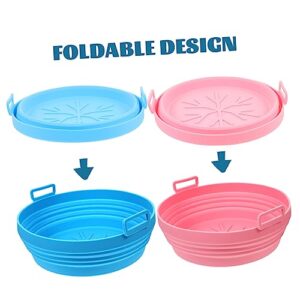 UPKOCH 2pcs Air Fryer Baking Pan Reusable Air Fryer Basket Air Fryer Oven Accessories Para Air Fryer Silicone Baking Pan Air Fryer Oven Pan Non Stick Air Fryer Mats Fry Pan Liner