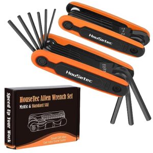 allen wrenches sets - 17pcs hex keys set metric & standard sae folding allen key set | 2 pack portable small allen wrenches sets for hex head socket screw, hex set, unique tool gifts for men women