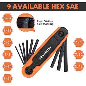 Allen Wrenches Sets - 17Pcs Hex Keys Set Metric & Standard SAE Folding Allen Key Set | 2 Pack Portable Small Allen Wrenches Sets for Hex Head Socket Screw, Hex Set, Unique Tool Gifts For Men Women