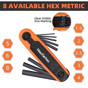 Allen Wrenches Sets - 17Pcs Hex Keys Set Metric & Standard SAE Folding Allen Key Set | 2 Pack Portable Small Allen Wrenches Sets for Hex Head Socket Screw, Hex Set, Unique Tool Gifts For Men Women