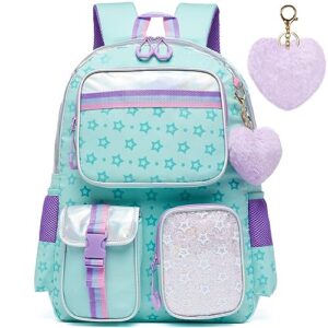 meetbelify backpack for girls school bag aesthetic backpack for elementary student teen girls cute bookbag kids kawaii backpack for girls 8-10