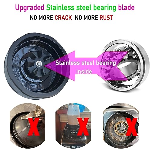 [ New Model] Replacement blender Blade and 24oz Cup Accessories, Only Compatible with Nutri Ninja SS150,SS151,SS300, SS350,SS351, CO351B, SS100, SS101, CO101B,SS400,SS401