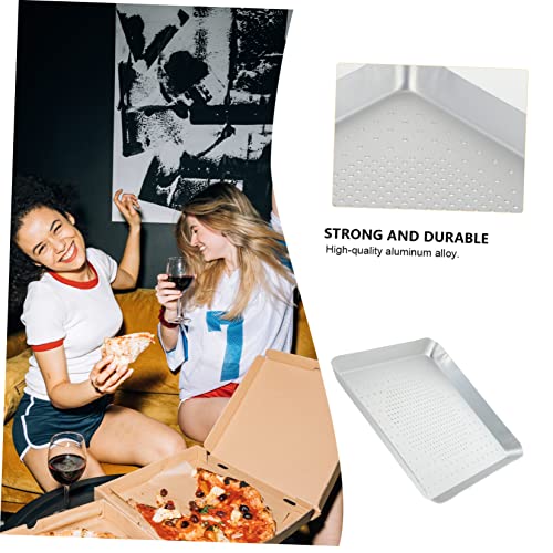 UPKOCH 1pc Pizza Pan Stainless Steel Griddle Nonstick Bakeware Pans Pizza Baking Sheet Rectangle Tray Bread Oven Round Baking Pan Dishwasher Safe Pizza Pan Kitchen Bakeware Baking Tray Ie