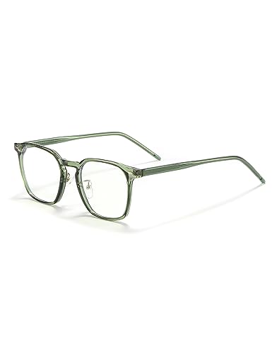 Baililai Blue Light Blocking Glasses - Lightweight Eyeglasses with Blue Ray Filtering for Computer Gaming (17131) (green-C10)