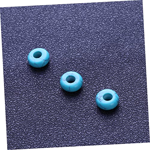 SEWACC 20pcs European Beads Bracelets Beaded Circle Beads Tibetan Agate Gemstone Donut Beads Agate Beads Beading Kits Jewelry Beads DIY Beads Semi-precious Stones Suite Scattered Beads