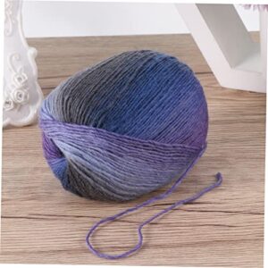 CRAFTHROU 1 Roll Self Striping Crochet Yarn Wool Rainbow Yarn Crochet Line Wool Yarn Knitting Yarn Material Crochet Scarf Line Gradient Colorful Yarn Scarf Thread to Weave Crochet Thread