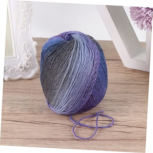 CRAFTHROU 1 Roll Self Striping Crochet Yarn Wool Rainbow Yarn Crochet Line Wool Yarn Knitting Yarn Material Crochet Scarf Line Gradient Colorful Yarn Scarf Thread to Weave Crochet Thread