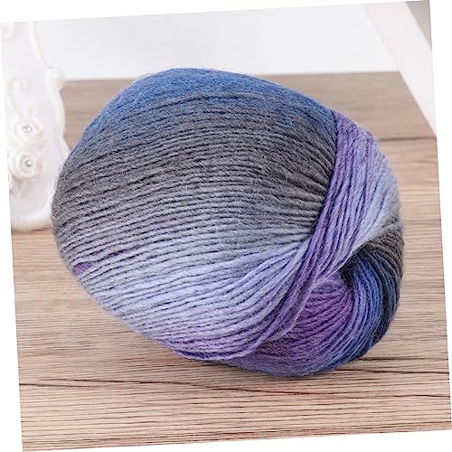 CRAFTHROU 1 Roll Self Striping Crochet Yarn Wool Rainbow Yarn Crochet Line Wool Yarn Knitting Yarn Material Crochet Scarf Line Gradient Colorful Yarn Scarf Thread to Weave Crochet Thread