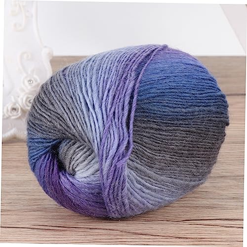 CRAFTHROU 1 Roll Self Striping Crochet Yarn Wool Rainbow Yarn Crochet Line Wool Yarn Knitting Yarn Material Crochet Scarf Line Gradient Colorful Yarn Scarf Thread to Weave Crochet Thread