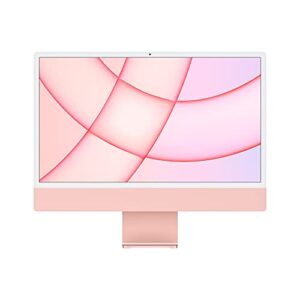 2021 apple imac with apple m1 chip 8-core cpu (24-inch, 8gb ram, 256gb) (qwerty english) pink (renewed premium)