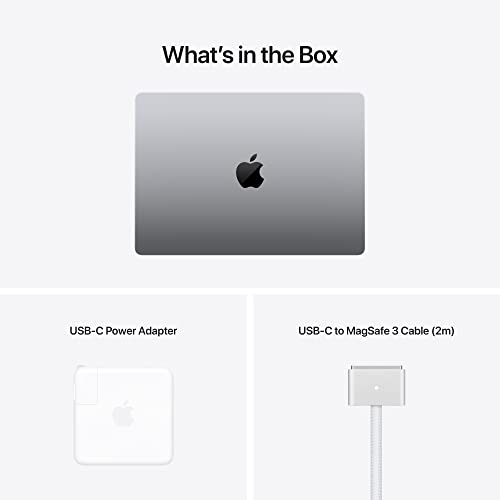 2021 Apple MacBook Pro with Apple M1 Pro chip 8-core CPU (14-inch, 16GB RAM, 512GB SSD) (QWERTY English) Space Gray (Renewed Premium)