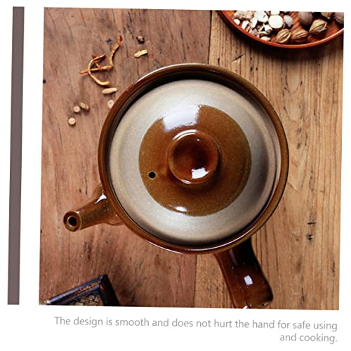 FUOYLOO Coffee Kettle Stovetop Japanese Frying Pot Korean Pots for Cooking Hot Pot Pot Turkish Coffee Pot Chinese Herbal Casserole Traditional Chinese Medicine Cooker Pottery Clay Stew Pot