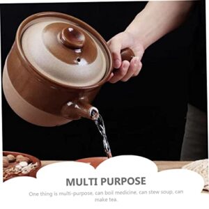 FUOYLOO Coffee Kettle Stovetop Japanese Frying Pot Korean Pots for Cooking Hot Pot Pot Turkish Coffee Pot Chinese Herbal Casserole Traditional Chinese Medicine Cooker Pottery Clay Stew Pot