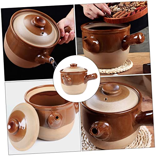 FUOYLOO Coffee Kettle Stovetop Japanese Frying Pot Korean Pots for Cooking Hot Pot Pot Turkish Coffee Pot Chinese Herbal Casserole Traditional Chinese Medicine Cooker Pottery Clay Stew Pot