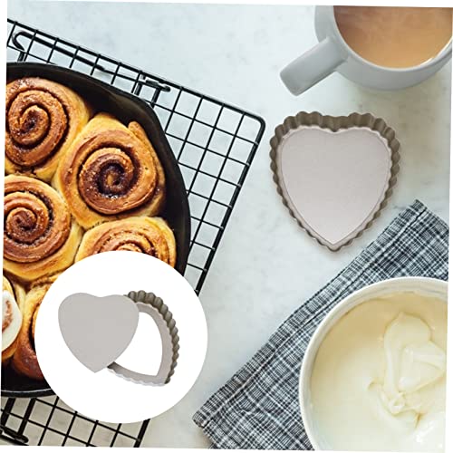 Cabilock Pancake Mold Cake Pan 2pcs Heart Mold Pan Oven Roasting Pan Baking Pan Kitchen Baking Tool Carbon Steel Golden Casserole Cheesecake Heart Shaped Cake Pans