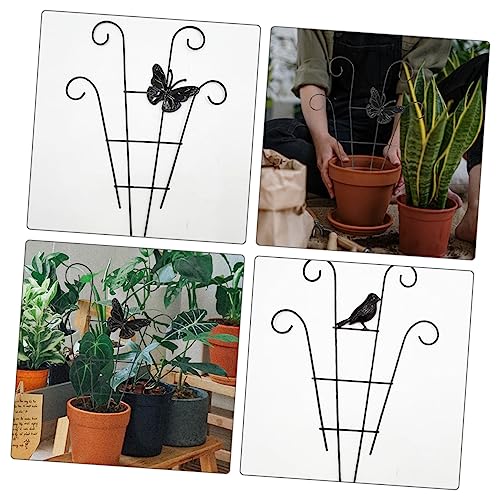 YARNOW 8 Pcs Rose Plant Orchid Plant Rose Trellises Stackable Flower Trellis Flower Support Ring Tomato Cages Plant Support Rack Plant Climbing Stand Plant Climbing Rack Fixed Rod Bracket