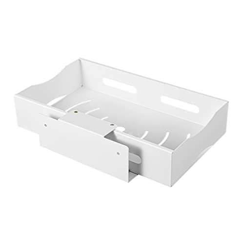 YARNOW Shelf Make up Holder Vessel Sinks Vanity Sink Sliding under Sink Drawer Under Sink Organizer Out Wire Basket Stainless Steel White Slide Out under Sink Rack Telescopic Kitchen Rack