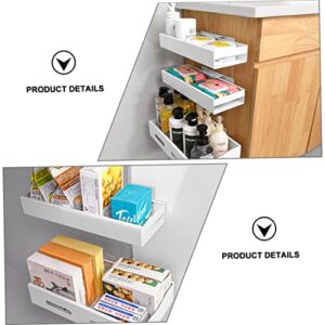 YARNOW Shelf Make up Holder Vessel Sinks Vanity Sink Sliding under Sink Drawer Under Sink Organizer Out Wire Basket Stainless Steel White Slide Out under Sink Rack Telescopic Kitchen Rack