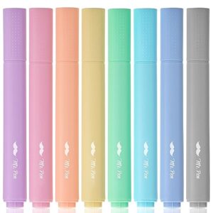mr. pen- highlighters, 8 pack, macaron colors, highlighters assorted colors, highlighter set, pastel highlighters, highlighter pens, colored highlighters, book highlighters pastel highlighter set