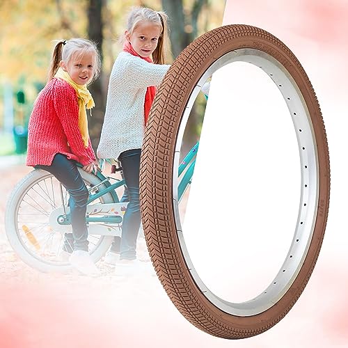 WEEROCK 20 Inch Bicycle Tire 20 * 2.125,Bike Tyre for BMX, MTB Mountain Bike,Child Kid Bike,Tricycle,Crusier Bicycle, Brown