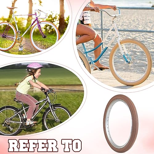 WEEROCK 20 Inch Bicycle Tire 20 * 2.125,Bike Tyre for BMX, MTB Mountain Bike,Child Kid Bike,Tricycle,Crusier Bicycle, Brown