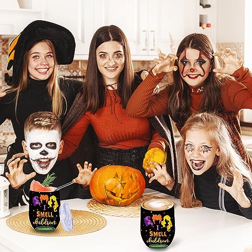 Whaline Halloween Witch Wine Tumbler 12 oz Stainless Steel Tumbler with Straw and Cleaning Brush Witch Sisters Hocus Pocus Coffee Cup for Women Girlfriend Besties Wife Lover Spouse Squash Gifts