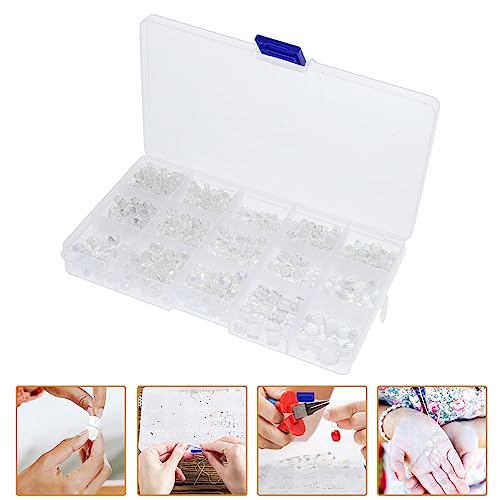 SEWACC Beaded Necklace 1000pcs 8mm Glass Beads Rondelle Glass Beads Bracelet Making Kit Ab Crystal Gemstone Beads with Storage Box for DIY Craft Necklace Bracelet Earring Phone Lanyard