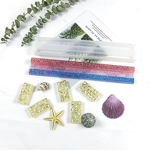 EXCEART Resin Molds Resin Molds 2Pcs Crystal Epoxy Domino Bracket Silicone Mold Domino Holder Resin Molds Hand Mold Crystal Domino Stand Mold for DIY Domino Storage Tray