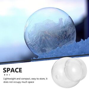 Milisten 10pcs DIY Snow Globe 2inch Clear Plastic Water Globe with Screw Off Cap Water Globe Jar for DIY Crafts Home Decoration Gifts