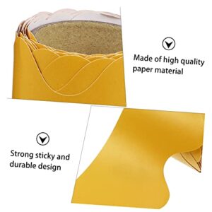 STOBOK Border Decorative Paper Yellow Suit Framed Cork Board Christmas Stickers Display Board Borders Self Adhesive Borders for Display Boards Piping Office Yellow Paper Jam Note