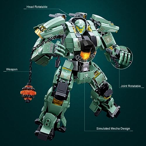 HIGH GODO Transforming Mech Robot Building Blocks Set,Destroy Warrior City Action Mech Model Building Kit, 542 PCS Cool Robots Toys Gift for Adults and Kids Boys 6 7 8 10+, Compatible with Lego