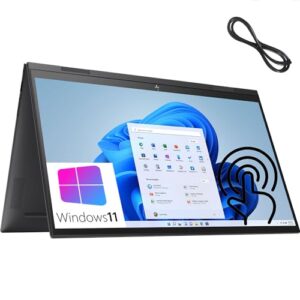hp 2023 envy x360 15.6" touchscreen fhd 2-in-1 laptop computer, octa-core amd ryzen 7 5825u (beat i7-1185g7), 32gb ddr4 ram, 1tb pcie ssd, wifi 6, bluetooth 5.2, fr, windows 11, broag cable
