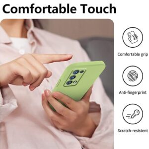 Tiwinxing Compatible with Oppo Reno 6 Pro 5G Case Shockproof Ultra Slim Oppo Reno 6 Pro 5G Case for Women Men Silicone Liquid Soft Anti-Scratch Protective Case (Green)