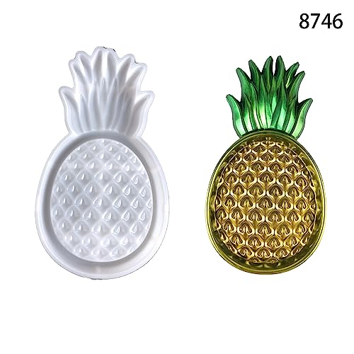 ikasus Pineapple Silicone Mold DIY Storage Tray Mold 3D Silicone Molds Epoxy Resin Casting Mould DIY Handicraft Silicone Mold for Home Restaurants Flower Shops and Office Decoration