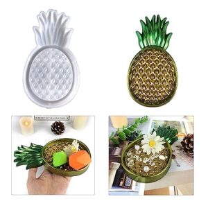 ikasus Pineapple Silicone Mold DIY Storage Tray Mold 3D Silicone Molds Epoxy Resin Casting Mould DIY Handicraft Silicone Mold for Home Restaurants Flower Shops and Office Decoration