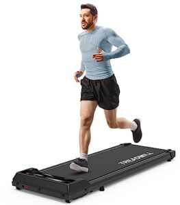 walking pad treadmill under desk for home/office, portable walking treadmill 2.25hp, walking jogging machine remote control with 265 lbs weight capacity